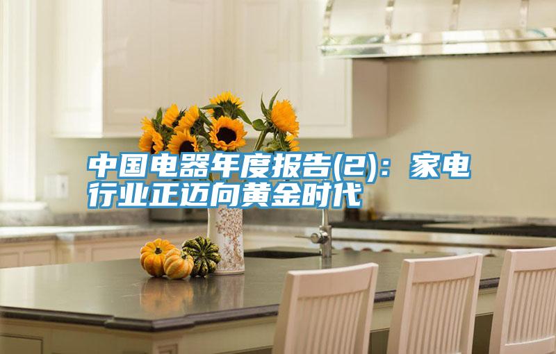 中国电器年度报告(2)：家电行业正迈向黄金时代