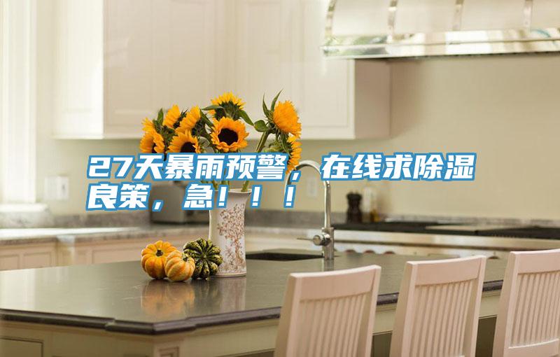 27天暴雨预警，在线求除湿良策，急！！！
