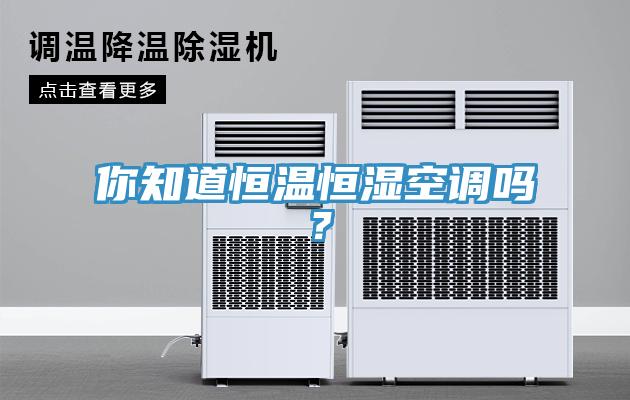 你知道恒温恒湿空调吗？
