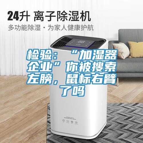 检验：“加湿器企业”你被搜索左膀，鼠标右臂了吗