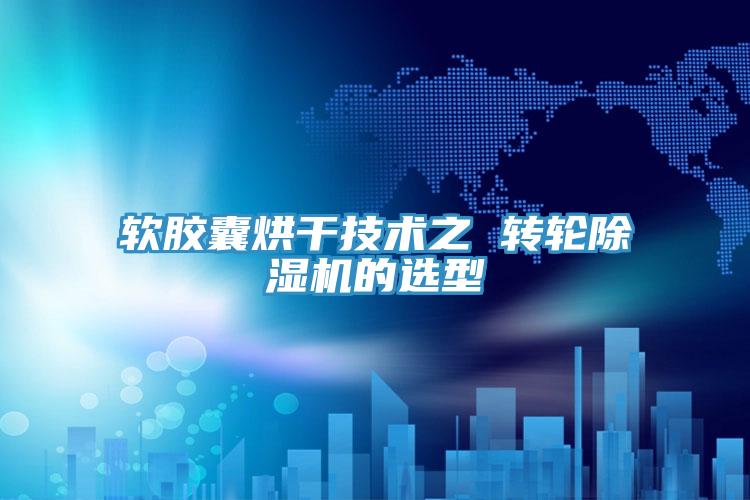 软胶囊烘干技术之 转轮小黄片直播视频的选型