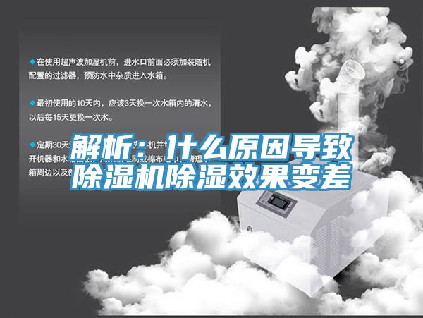 解析：什么原因导致小黄片直播视频除湿效果变差