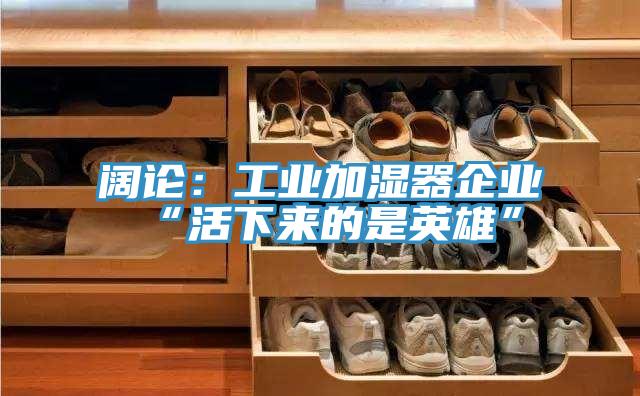 阔论：工业加湿器企业“活下来的是英雄”