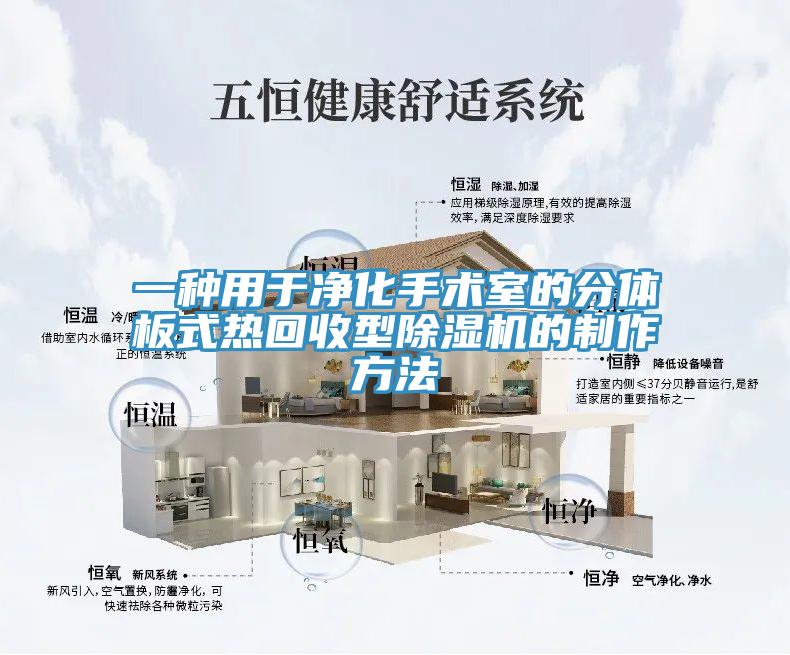 一种用于净化手术室的分体板式热回收型小黄片直播视频的制作方法