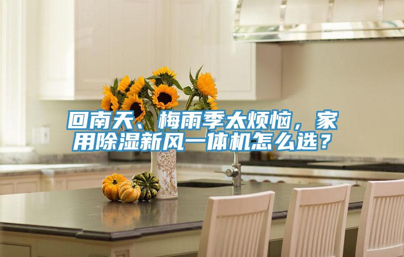 回南天、梅雨季太烦恼，家用除湿新风一体机怎么选？