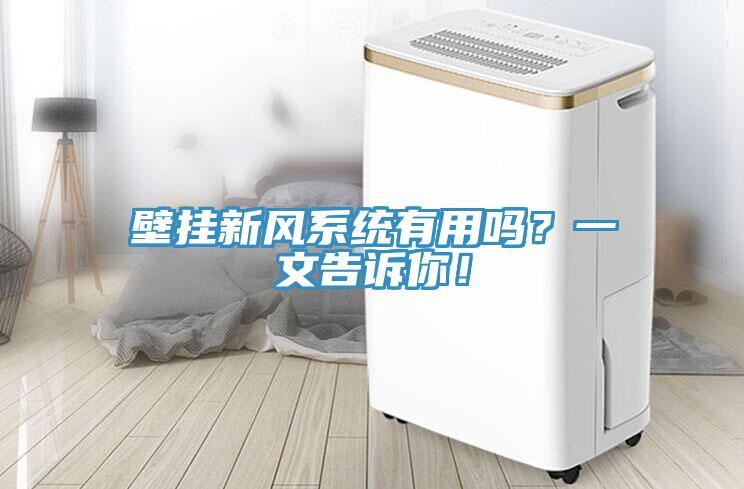 壁挂新风系统有用吗？一文告诉你！