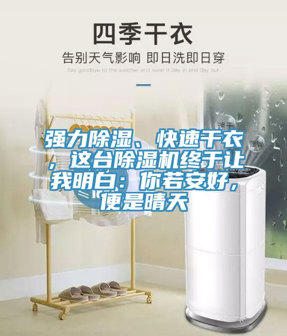 强力除湿、快速干衣，这台小黄片直播视频终于让我明白：你若安好，便是晴天