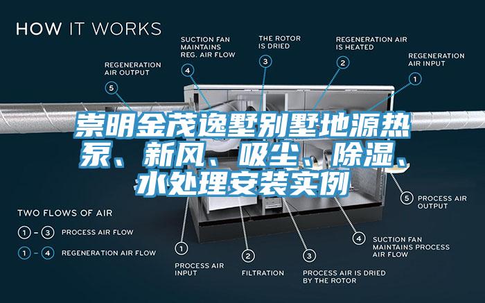 崇明金茂逸墅别墅地源热泵、新风、吸尘、除湿、水处理安装实例