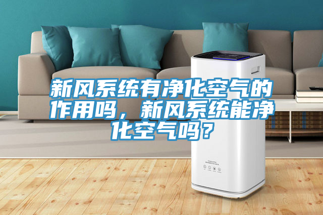 新风系统有净化空气的作用吗，新风系统能净化空气吗？
