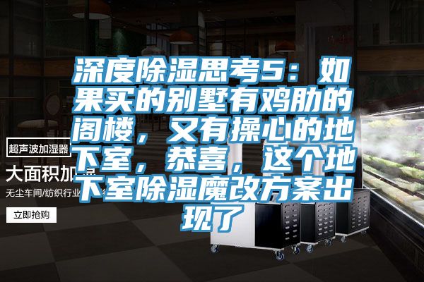 深度除湿思考5：如果买的别墅有鸡肋的阁楼，又有操心的地下室，恭喜，这个地下室除湿魔改方案出现了